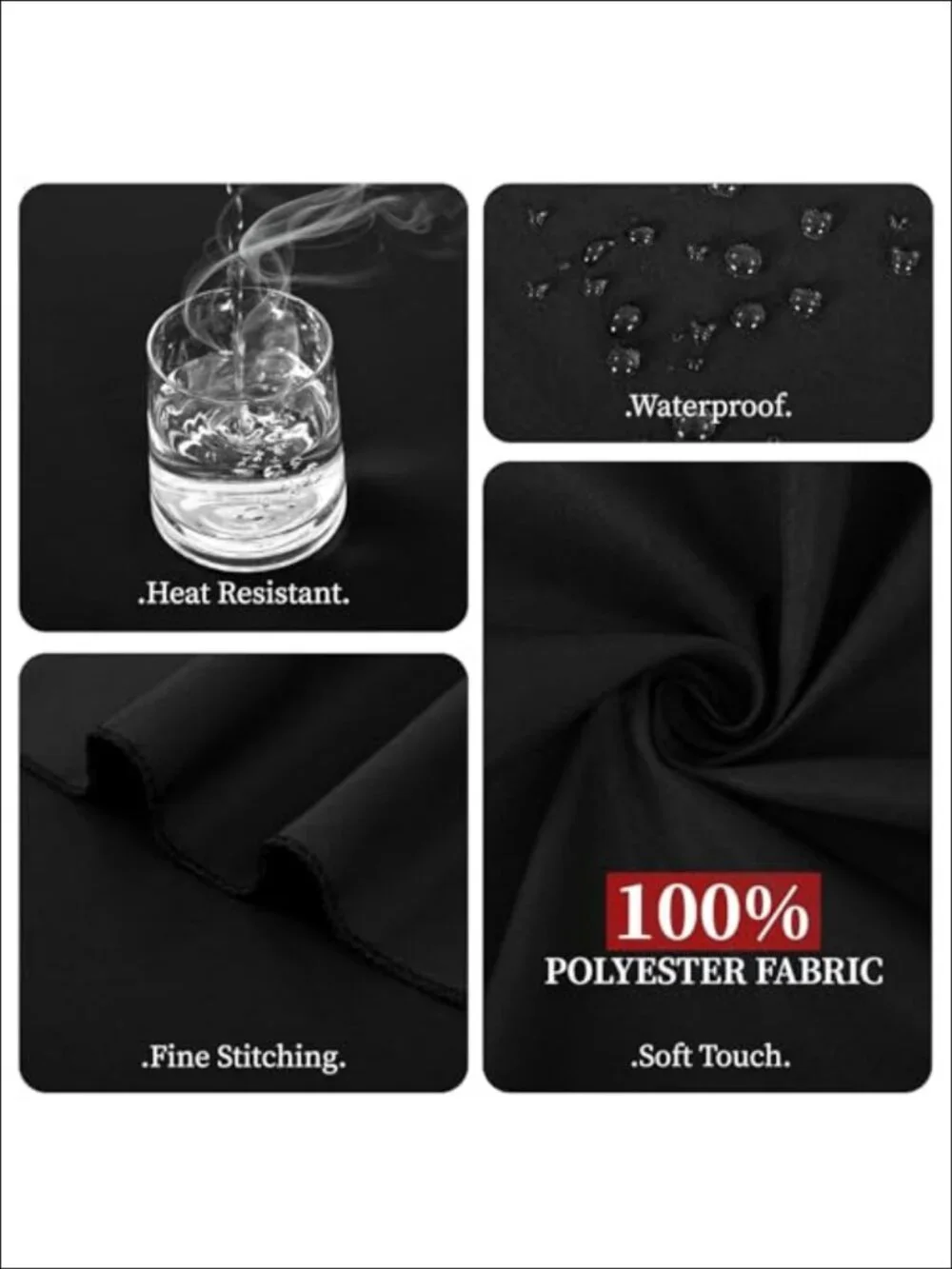 Waterproof Polyester Tablecloths 60 x 102 Rectangular Dining Party